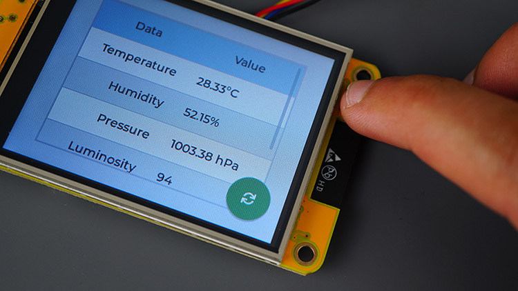 Tableau de données du capteur ESP32 CYD BME280, démonstration du capteur LDR