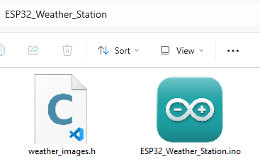 LVGL Load Image Arduino Code exemple de dossier fichier d'images météo