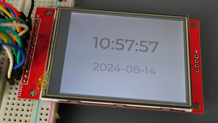 Démonstration de projet de date et d'heure d'horloge numérique de l'écran TFT ESP32 LVGL
