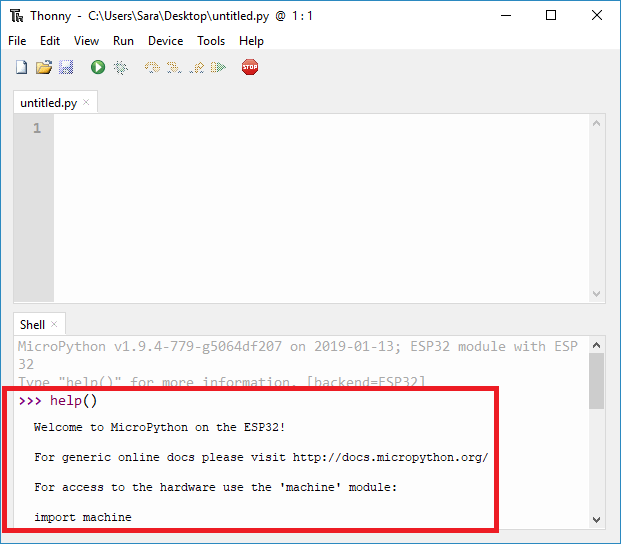 1731279701 971 Premiers pas avec lIDE Thonny MicroPython Python pour ESP32 et