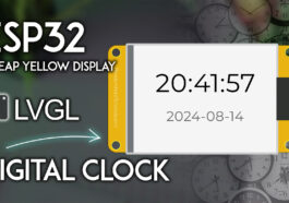 ESP32 CYD avec LVGL : horloge numérique avec heure et date