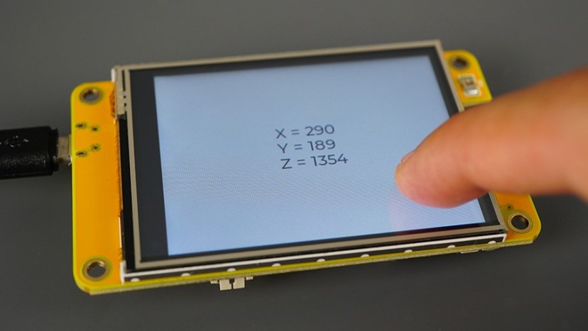 Écran tactile calibré de test ESP32 CYD