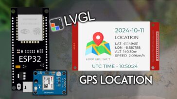 ESP32 TFT avec LVGL : affichage des données de localisation GPS