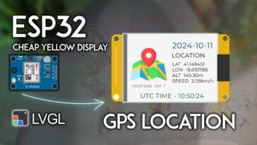 ESP32 CYD avec LVGL : affichage des données GPS