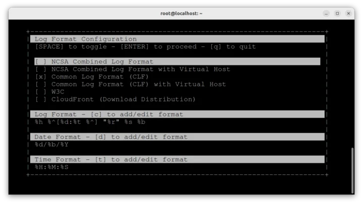 Configuration GoAccess