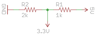 diviseur de tension 5V à 3,3V