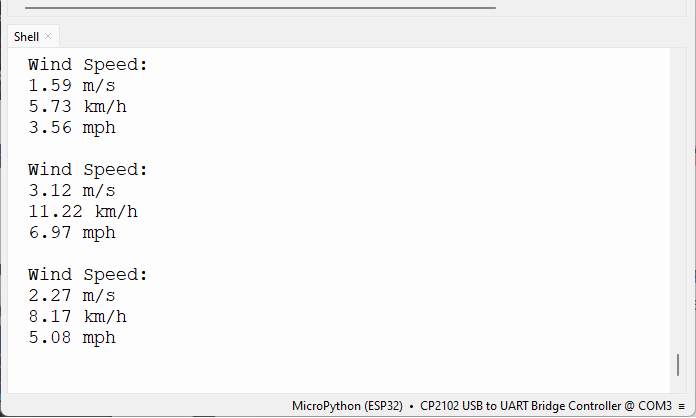 Démonstration ESP32-ESP8266-Mesure-Vitesse-Vent-MucriPython
