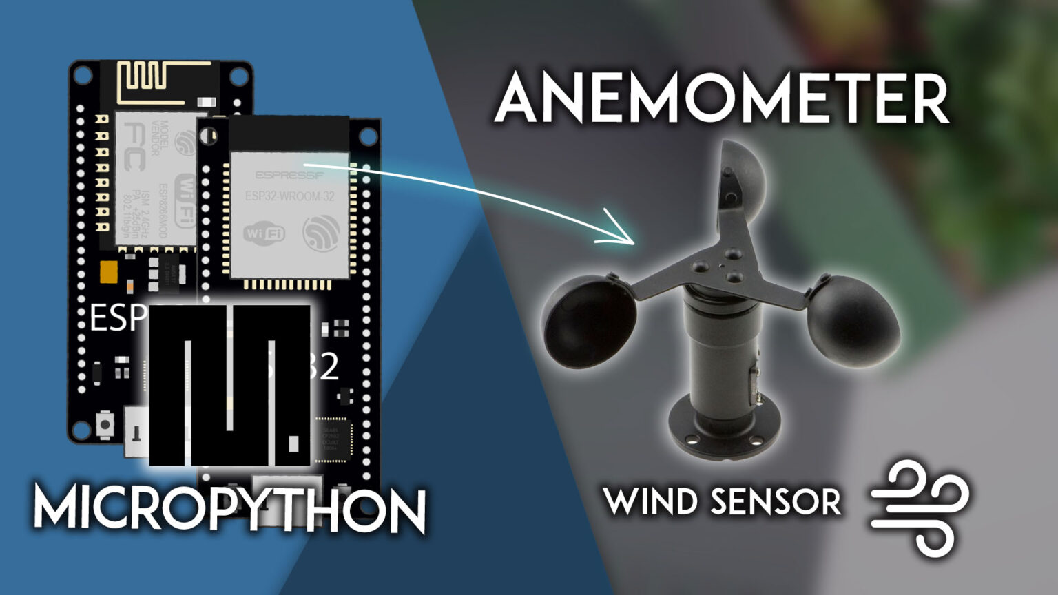 MicroPython : ESP32/ESP8266 avec anémomètre (capteur de vent)