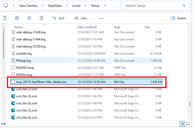 Fichier LittleFS .bin à télécharger via OTA