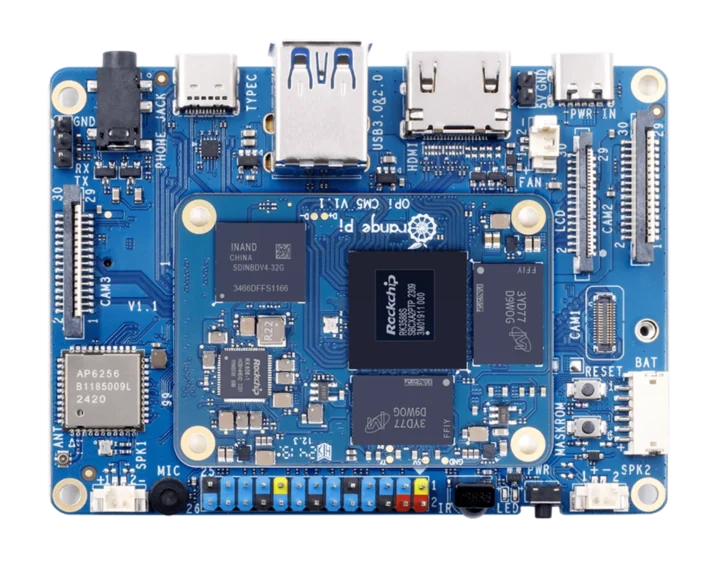 Carte de base pour tablette équipée du SoM Orange Pi CM5