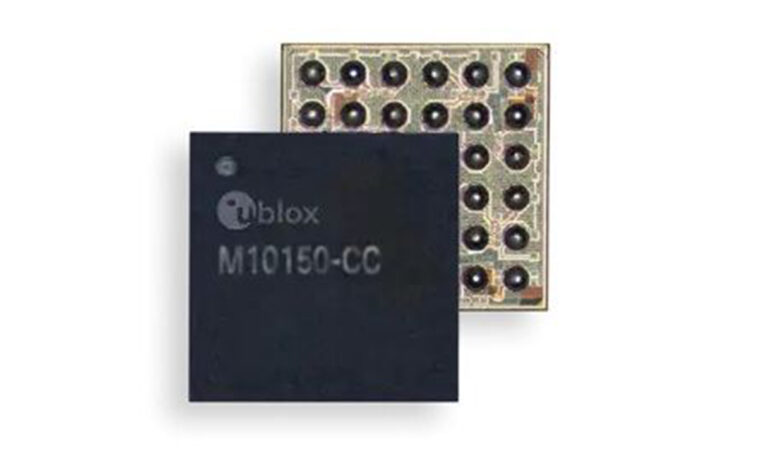 u-blox UBX-M10150-CC - Une petite puce de réception GNSS pour les appareils portables avec une consommation électrique de 10 mW 1 UBX-M10150-CC GNSS receiver chip