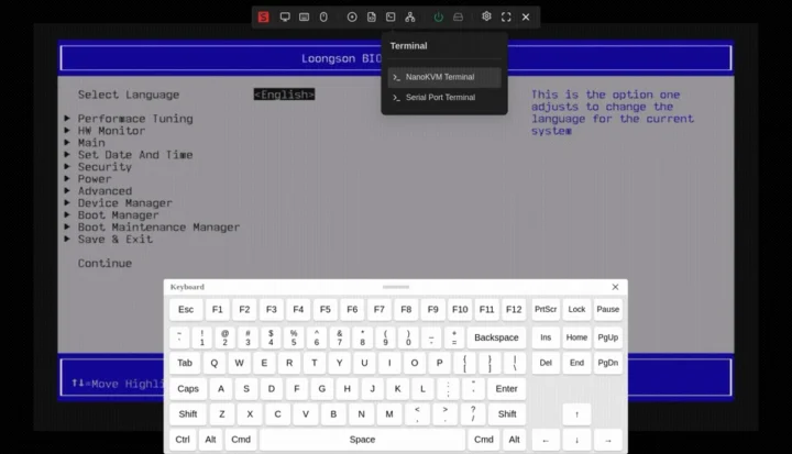 Interface Web NanoKVM Interface Web NanoKVM
