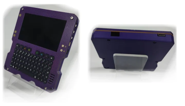 Terminal ESP32-P4 avec clavier et port USB-C