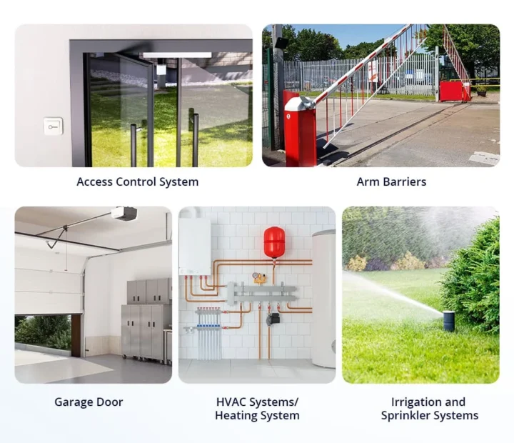 applications de commutateurs intelligents à contact sec