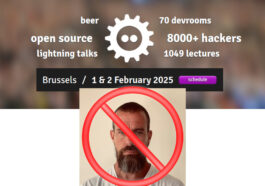 FOSDEM 2025 protest