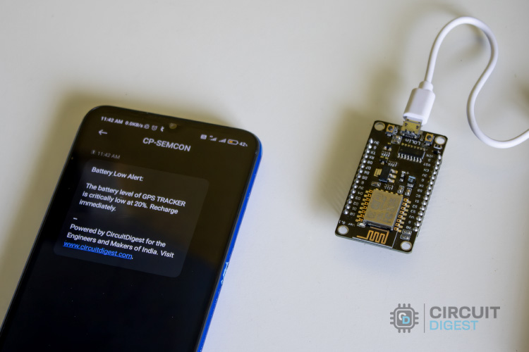 Circuit Digest Téléphone de notification d'API SMS gratuit