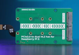 PCIe 3.0 to dual M.2 HAT for Raspberry Pi 5