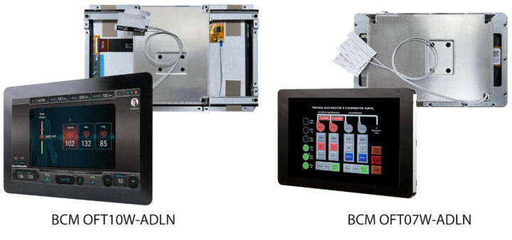 Panel PC à cadre ouvert sans ventilateur BCM OFT07W-ADLN et OFT10W-ADLN