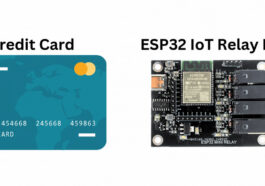 Credit card-sized ESP32 quad relay board