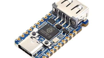 Raspberry Pi RP2350 board with USB-A port