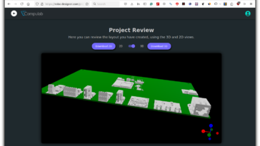 RoboDesigner SBC designer program 3D view