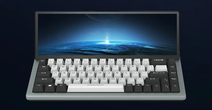 Clavier mécanique avec affichage ultraide