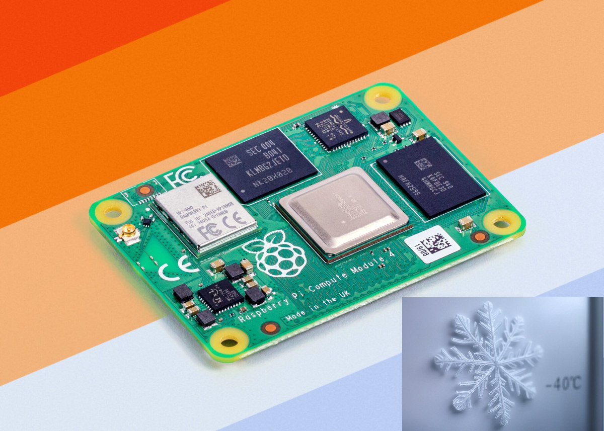 Raspberry Pi Compute Module 4 – 4 Go RAM, 16 Go EMMC, Quad-Core 1.5 GHz, WiFi 5 GHz + Bluetooth 5.0, CM4104016 Officiel