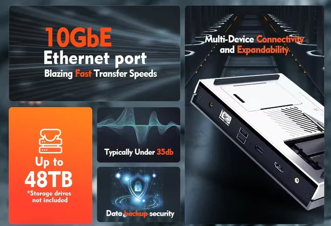 10GBE Intel N100 NAS