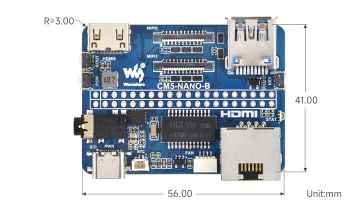 Waveshare CM5-Nano-B Raspberry PI CM5 Board de la carte de transporteur