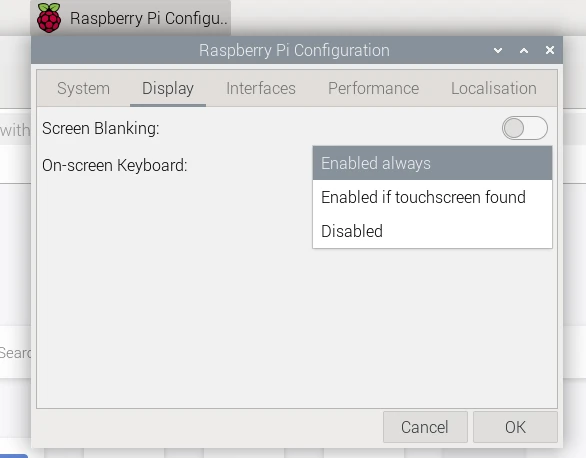 Configuration Raspberry Pi à l'écran Clavier Configuration Raspberry Pi à l'écran Clavier