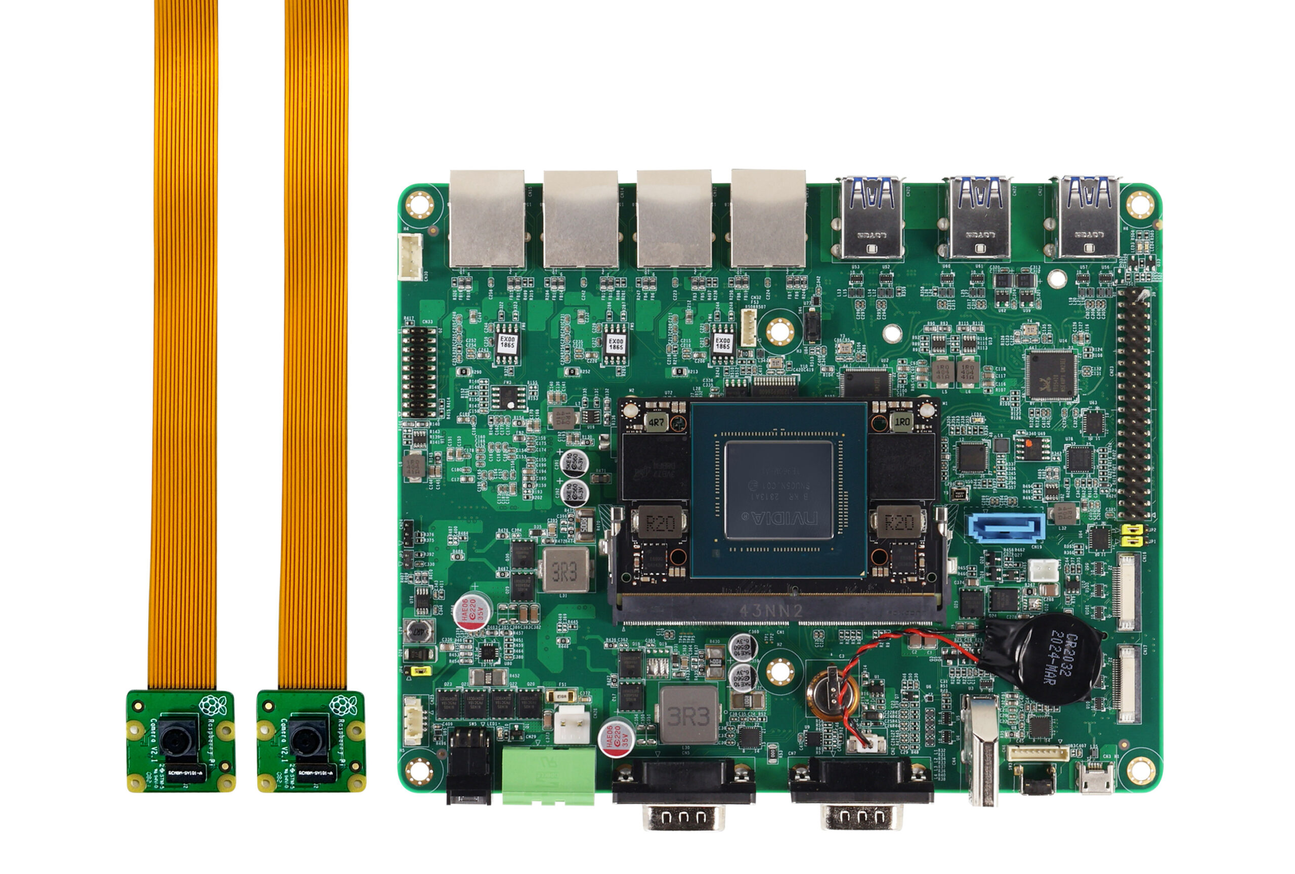 NV8600-NANO AI Developer Kit Caractéristiques Nvidia Jetson Orin Nano 8 Go, Quad Gbe, Raspberry Pi Camera Module 2