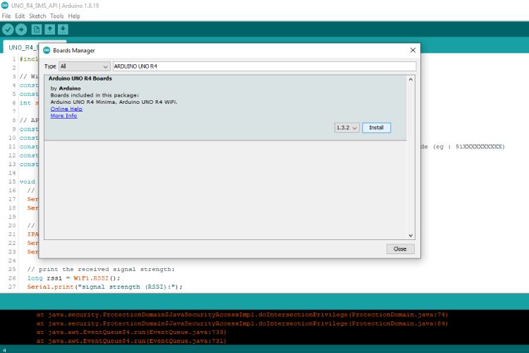 Recherche d'Arduino Uno R4 WiFi
