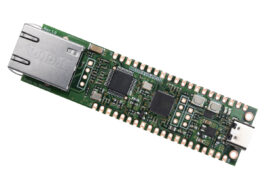 W6300-EVB-PICO2 board with Raspberry Pi RP23500 and W6300 QSPI Ethernet controller
