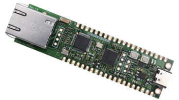 W6300-EVB-PICO2 board with Raspberry Pi RP23500 and W6300 QSPI Ethernet controller