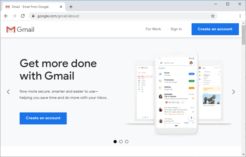 Gmail créez un nouveau compte