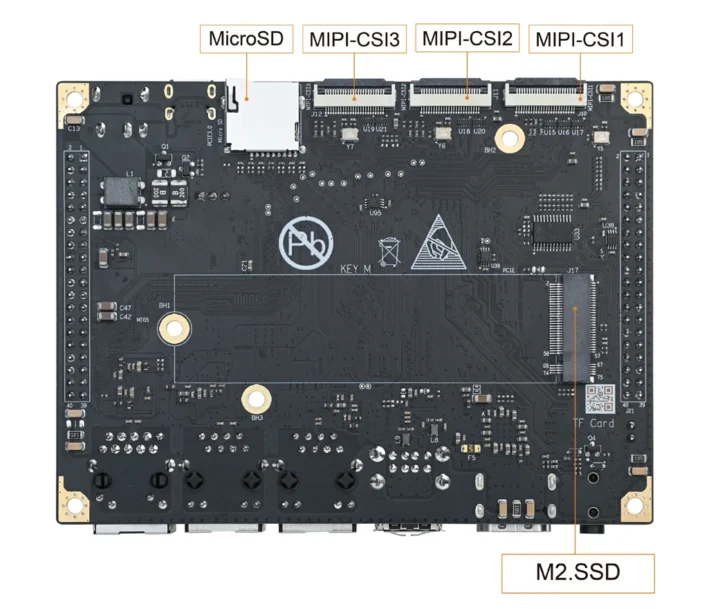 MyD-ALR3562 Board de développement Bottom With 3X MIPI CSI Connecteurs MyD-ALR3562 Board de développement Bottom With 3X MIPI CSI Connecteurs