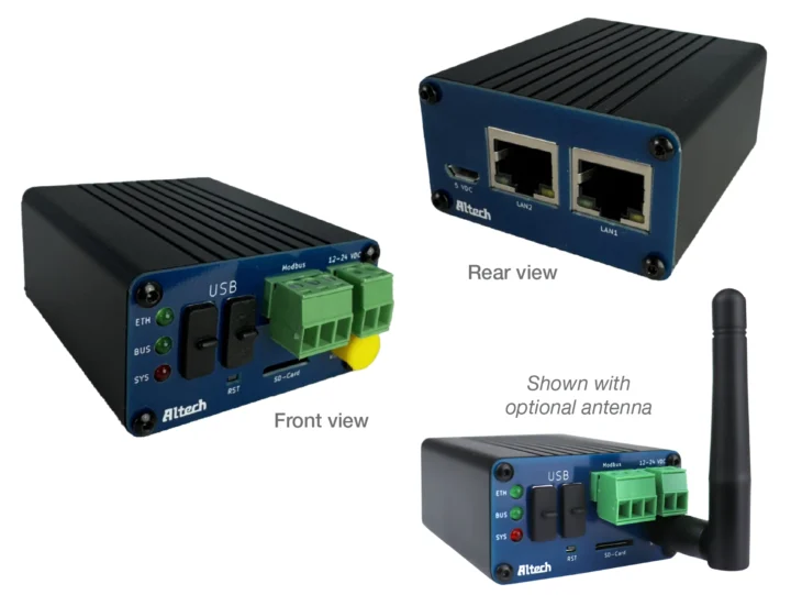 Moniteur MODBUS avec double Ethernet, USB, entrée 24V
