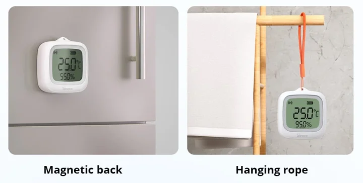 Options de montage SNZB-02WD Sonoff