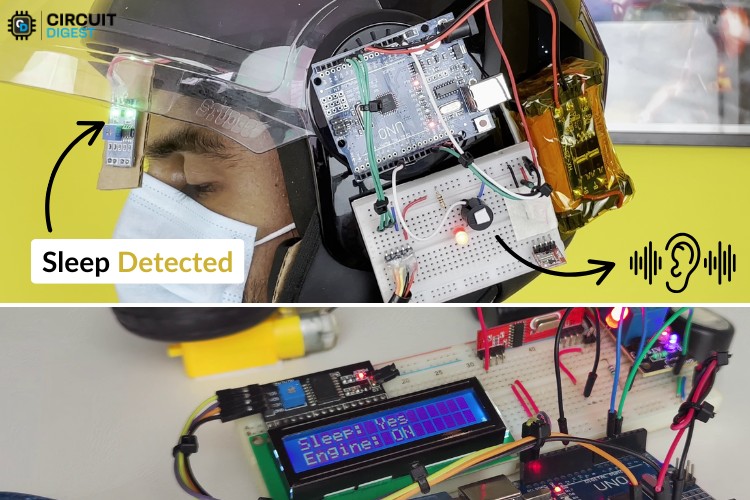 Comment construire un casque intelligent en utilisant Arduino? 11 Détection du sommeil par casque de sécurité intelligente