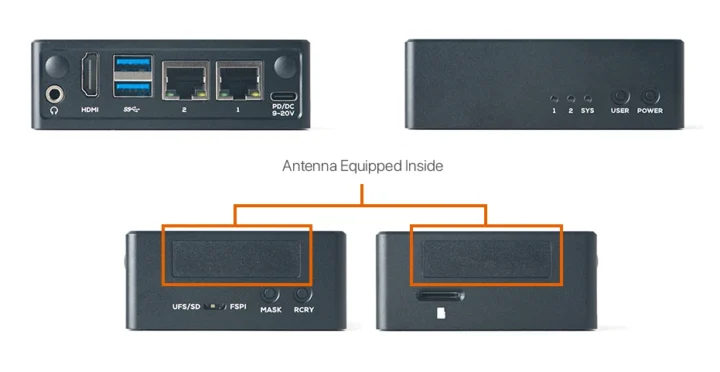 Antennes internes du boîtier en métal Nanopi M5