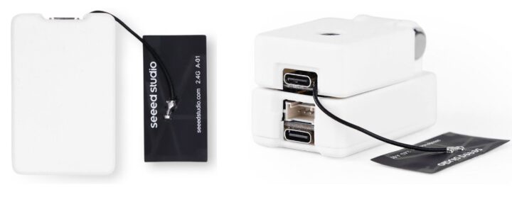 Voir Studio Xiao Vision AI Top et vue latérale de la caméra