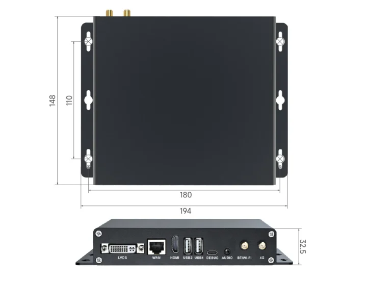 Myir mon evc700s v2 allwinner t113 i dimensions de la passerelle