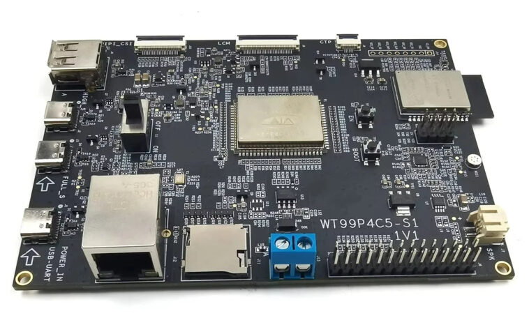 Cette carte ESP32-P4 est équipée d'un module WiFi 6 ESP32-C5 1 Wireless Tag WT99P4C5-S1
