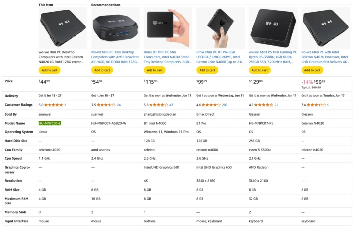 Intel et Mini PC bon marché