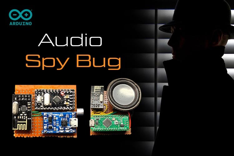 Bogue d'espion audio basée sur Arduino utilisant NRF24L01