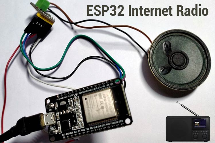 Radio Internet basée sur ESP32 utilisant la carte amplificateur MAX98357A I2S
