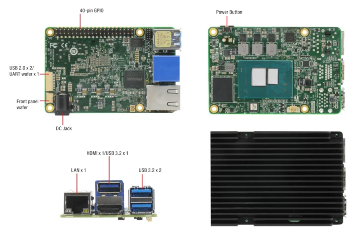 En-tête GPIO à 40 broches de la taille d'une carte de crédit