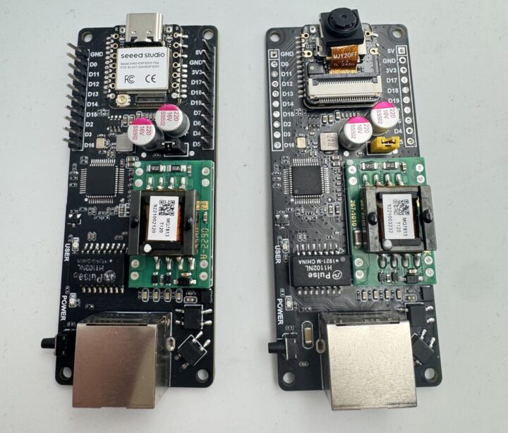 Carte avec module ESP32-S3 et contrôleur Ethernet W5500