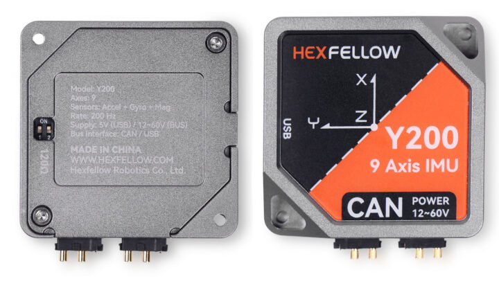 Hexfellow y200 IMU avant et arrière