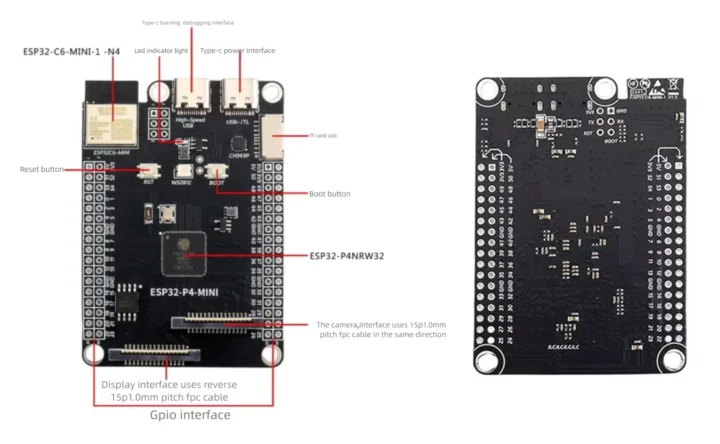 ESP32-P4 Board GPIO en-têtes